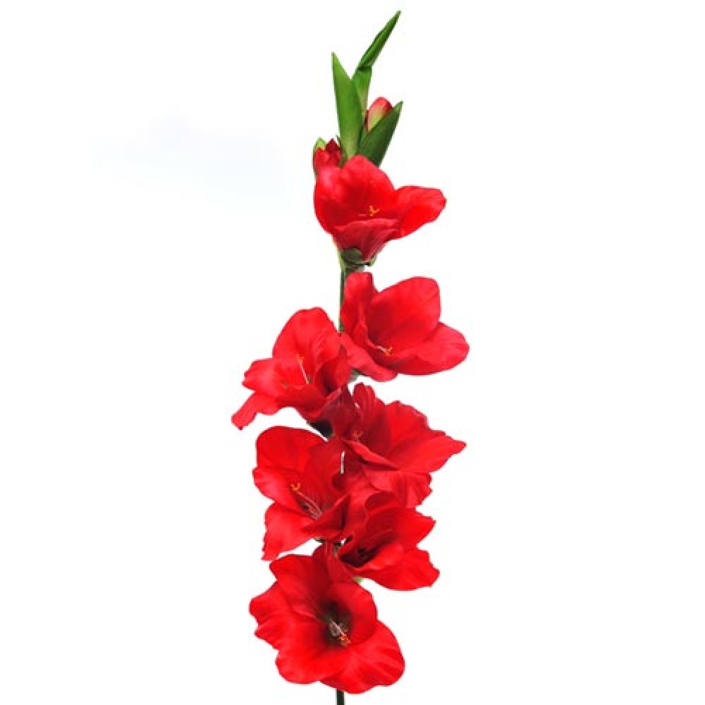 Artificial Gladiola Bright Red 96cm Artificial Flowers